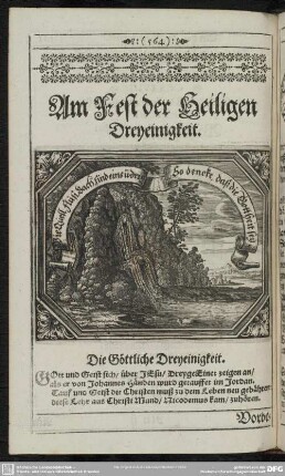 Am Fest der Heiligen Dreyeinigkeit