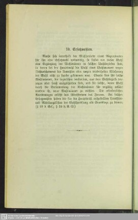 10. Ersatzwahlen