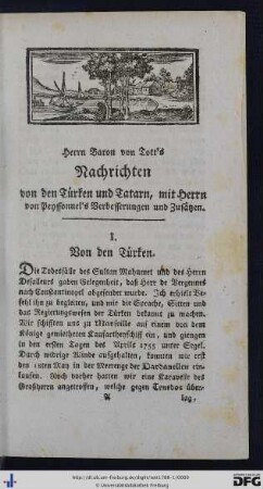 Nachrichten von den Türken und Tartaren.
