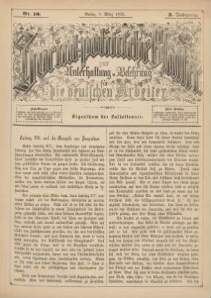 Nr. 10. Berlin, 6. März 1875. 3. Jahrgang.