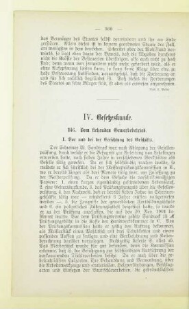 IV. Gesetzeskunde