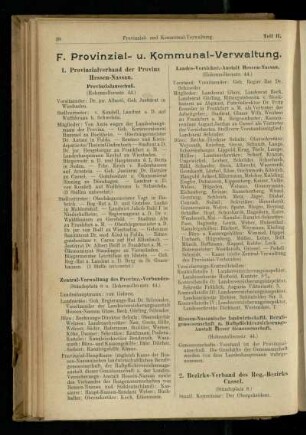 Provinzial- u. Kommunal-Verwaltung