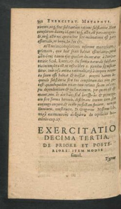 Exercitatio Decima Tertia. De Priore Et Posteriore: iitem Modis simul.
