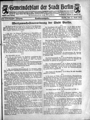 Sonderausgabe, 17. April 1924