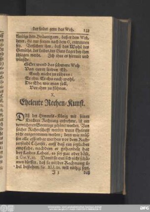 X. Eheleute Rechen-Kunst.
