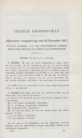 Algemeene vergadering van 13 November 1877