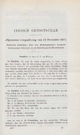 Algemeene vergadering van 13 November 1877
