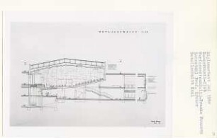 Kammermusik-Club, Berlin-Charlottenburg (Diplomarbeit bei Willy Kreuer): Saal, Detailschnitt 1:50