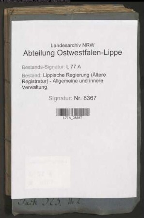 Straßenbau in den Vogteien Lage und Heiden (Amt Lage), Bd. 3