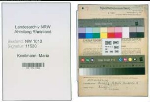Entnazifizierung Maria Kneilmann , geb. 11.04.1887 (Haushaelterin)