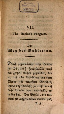 G.C. Lichtenberg's ausführliche Erklärung der Hogarthischen Kupferstiche, Zweyte Lieferung