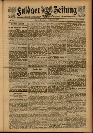 Erste Ausgabe vom Montag, den 18. Dezember 1905.