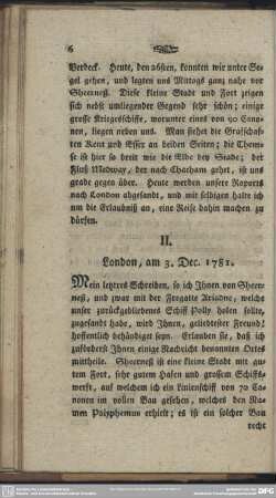 II. London, am 3. Dec. 1781