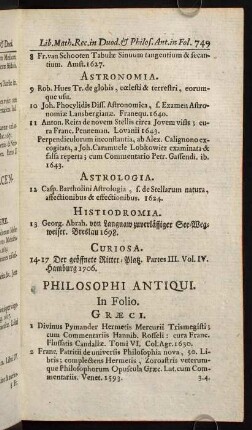 749-755, Philosophie Antiqui.