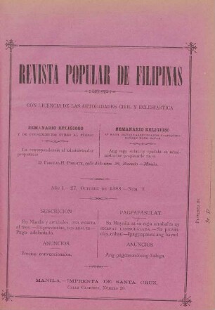 Ano 1, Num. 9, 27. Octubre 1888