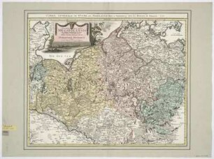 Karte von dem Herzogtum Mecklenburg, 1:380 000, Kupferstich, 1781