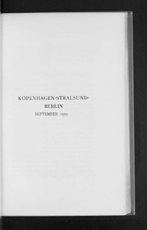 Kopenhagen-Stralsund-Berlin September 1902