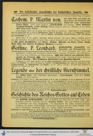 Werbung der Herder’schen Verlagshandlung.