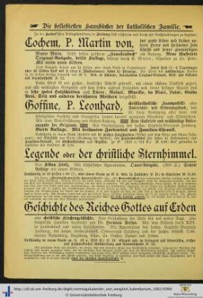 Werbung der Herder’schen Verlagshandlung.