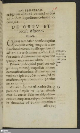 De Ortu Et occasu Astronomico