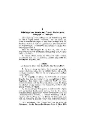 Mitteilungen des Vereins der Freunde Herbartischer Pädagogik in Thüringen
