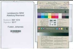 Entnazifizierung Johannes Fusten , geb. 30.05.1891 (Bankangestellter)
