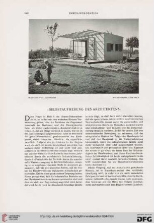 "Selbstaufhebung des Architekten?"