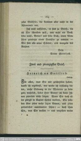 Zwei und zwanzigster Brief