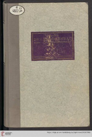 Band 8: Forschungen zur Formgeschichte der Kunst aller Zeiten und Völker: Der Emporenbau in romanischer und frühgotischer Zeit