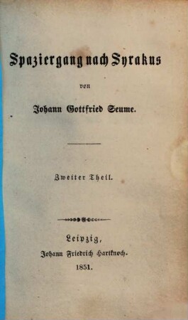 Spaziergang nach Syrakus, 2