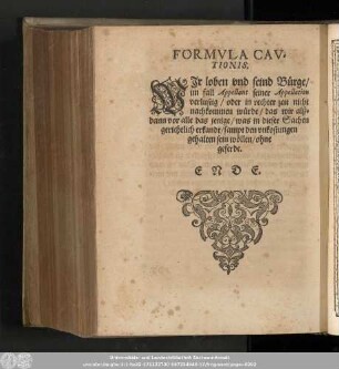 Formula Cautionis.