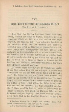 237-251 Kegan Paul's Uebertritt zur katholischen Kirche