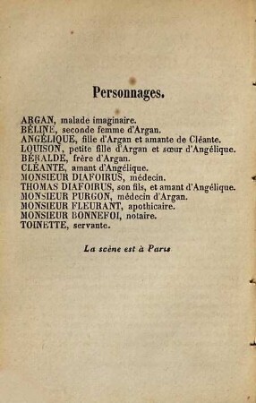 Le malade imaginaire : comédie