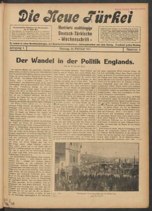 Jahrgang 1. Montag, 26. Februar 1917. Nummer 4