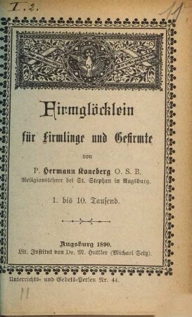 Firmglöcklein für Firmlinge und Gefirmte