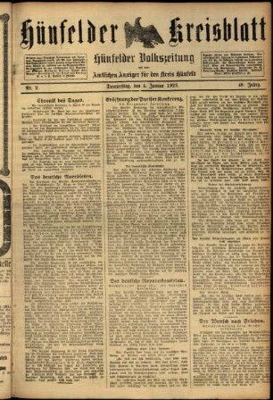 Ausgabe vom Donnerstag, den 04. Januar 1923.