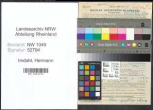 Entnazifizierung Hermann Imdahl , geb. 25.02.1922 ()