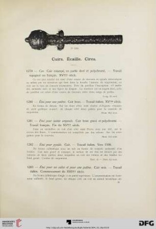 Cuirs. Écaille. Cires (No. 1279-1310)