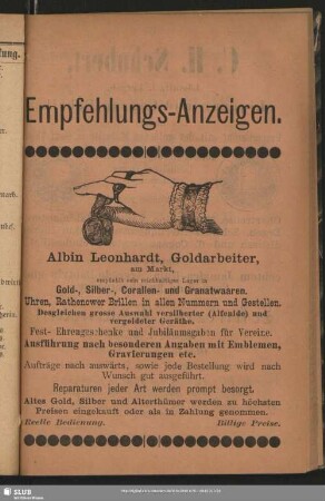 Empfehlungs-Anzeigen