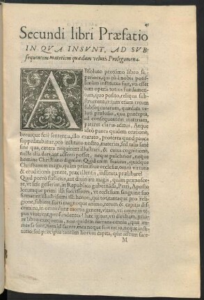 Secundi libri Praefatio ...