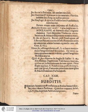 CAPUT XXIII. DE SUBDITIS.
