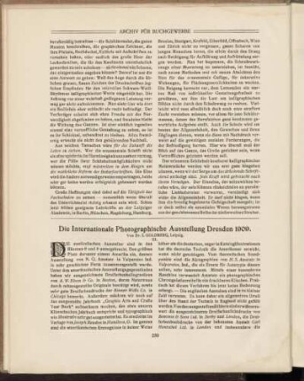 Die Internationale Photographische Ausstellung Dresden 1909, III.