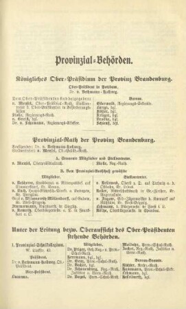 Provinzial-Behörden