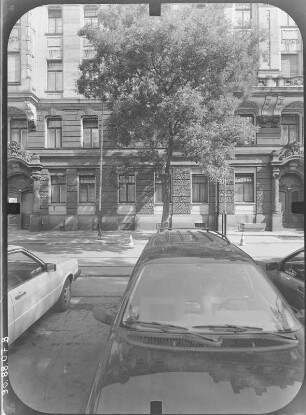 Dresden-Neustadt, Karl-Marx-Platz (Palaisplatz) 2 a/d. Verwaltungsgebäude (um 1900). Straßenfront (Teilansicht)