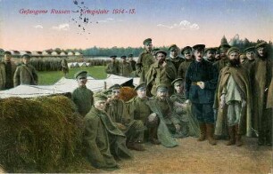 Erster Weltkrieg - Postkarten "Aus großer Zeit 1914/15". "Gefangene Russen - Kriegsjahr 1914-15"