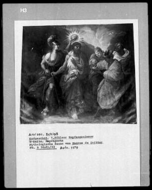 Westseite, Supraporte: Mythologische Szene
