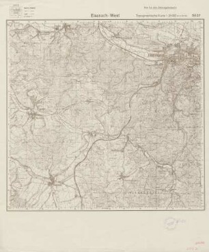 5027 Eisenach-West, Topographische Karte 1:25000 (4 cm - Karte)