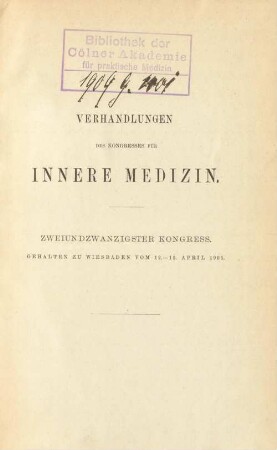 22: Wiesbaden, 12. - 15. April 1905