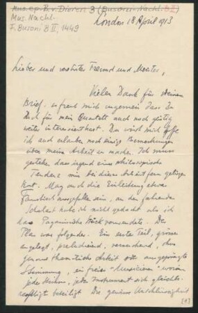 Brief an Ferruccio Busoni : 18.04.1913
