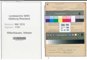 Entnazifizierung Wilhelm Willershausen , geb. 27.04.1893 (Ingenieur)